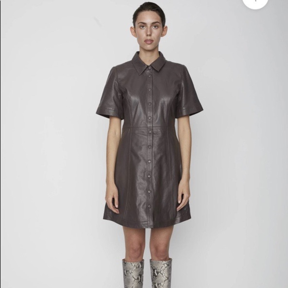 NWT JUST Female Leather Dress